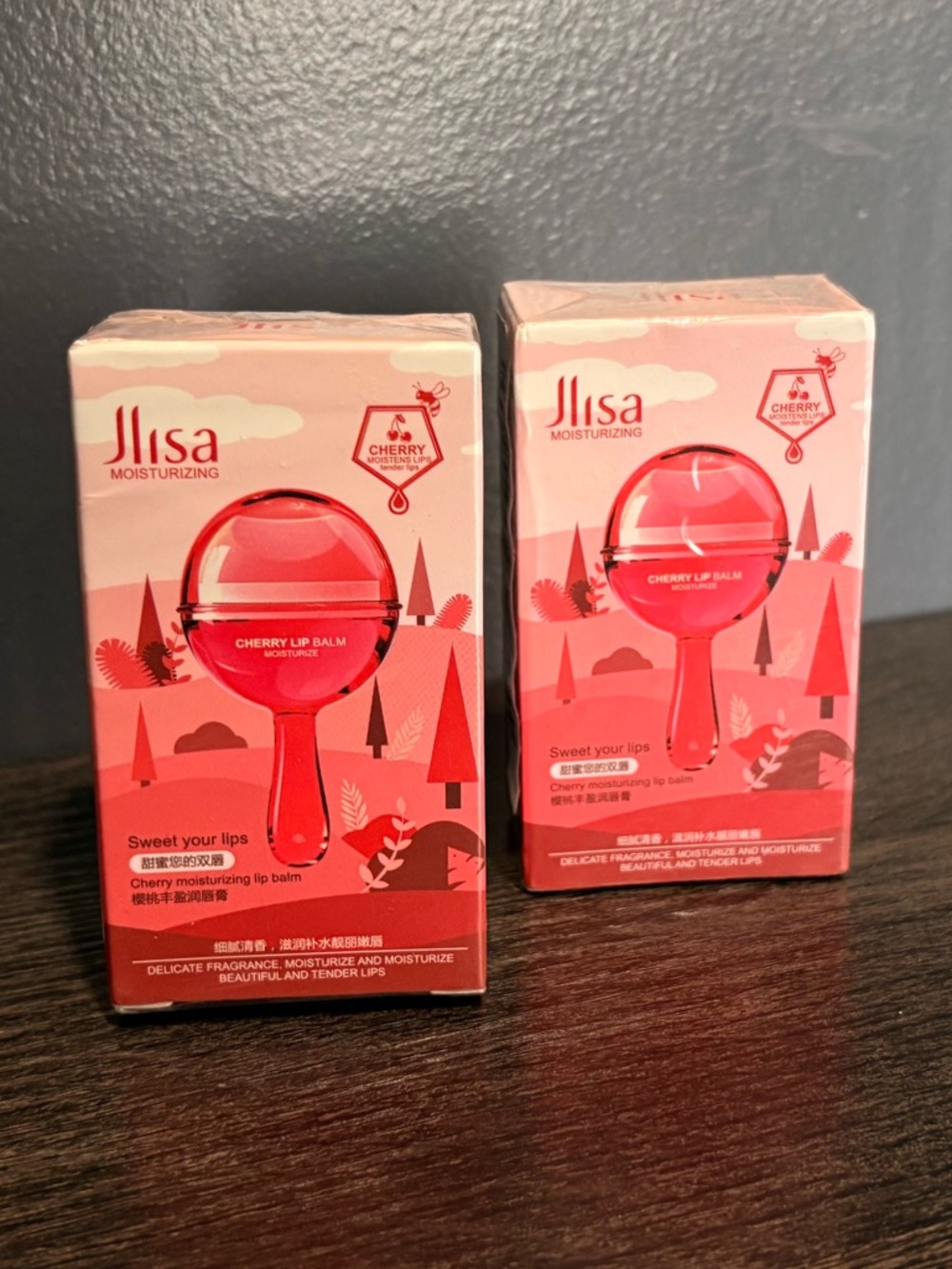 Cherry Moisturizing Lip Balm - Pink